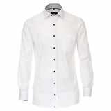 Pánská košile Casa Moda Comfort Fit popelínová bílá dlouhý rukáv vel.  48 - 56 (3XL - 7XL)