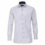 Pánská košile Casa Moda Comfort Fit Premium dvojitý límec bílá kostička dlouhý rukáv vel.  48 - 56 (3XL - 7XL)