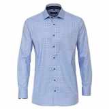 Pánská košile Casa Moda Comfort Fit Premium dvojitý límec modrá modní tisk hvězdičky dlouhý rukáv vel.  48 - 56 (3XL - 7XL)