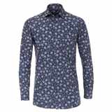 Pánská košile Casa Moda Comfort Fit Premium modrá modní tisk květy dlouhý rukáv vel.  47 - 56 (3XL - 7XL)