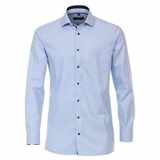 Pánská košile Casa Moda Comfort Fit Premium se strukturou modrá modní tisk hvězdičky dlouhý rukáv vel.  48 - 56 (3XL - 7XL)