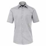 Pánská košile Casa Moda Comfort Fit stříbrná krátký rukáv vel.  48 - 56 (3XL - 7XL)