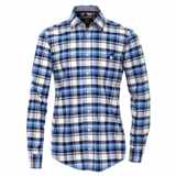 Pánská košile Casa Moda károvaná modrá 7XL (56)