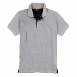 Pánská polokošile - tričko PABLO s límečkem ADAMO  šedé krátký rukáv 8XL -12XL