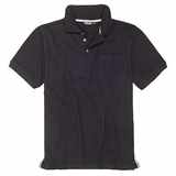 Pánská polokošile - tričko s límečkem černé Adamo  5XL - 8XL krátký rukáv