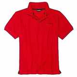 Pánská polokošile - tričko s límečkem červené Adamo  5XL - 8XL krátký rukáv