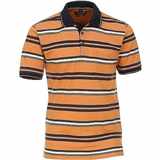 Pánská  polokošile -  tričko s límečkem oranžové Casa Moda 4XL - 6XL krátký rukáv