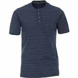 Pánská tričko Casa Moda 4XL - 6XL krátký rukáv tmavě modré s proužky