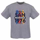 Pánské tričko ADAMO SAN FRANCISCO šedé krátký rukáv 8XL - 12XL