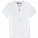 Pánské tričko ADAMO SILAS bílé na knoflíčky krátký rukáv 6XL - 10XL