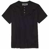 Pánské tričko ADAMO SILAS černé na knoflíčky krátký rukáv 4XL - 10XL