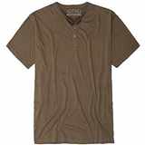 Pánské tričko ADAMO SILAS khaki na knoflíčky krátký rukáv 7XL - 10XL