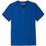 Pánské tričko ADAMO SILAS modré na knoflíčky krátký rukáv 4XL - 10XL