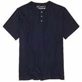 Pánské tričko ADAMO SILAS tmavě modré na knoflíčky krátký rukáv 6XL - 10XL