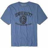 Pánské tričko ADAMO UNIVERSITY modré krátký rukáv 4XL - 10XL