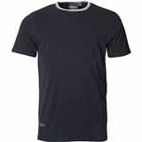 Pánské tričko elastické stretch NORTH 56°4 černé s šedým zdobeným lemem  3XL - 4XL krátký rukáv