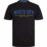 Pánské tričko NORTH 56°4  černé s potiskem NORDIC APPAREL  5XL - 6XL krátký rukáv