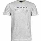Pánské tričko NORTH 56°4 šedé s potiskem  3XL - 8XL krátký rukáv