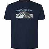 Pánské tričko NORTH 56°4 tmavě modré potisk DOWNHILL EXP  5XL - 8XL krátký rukáv