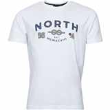 Pánské tričko s 3D nápisem bílé NORTH 56°4 krátký rukáv  7 XL - 10XL