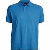Pánské tričko s límečkem - polokošile modrá NORTH 56°4 krátký rukáv 6XL - 8XL