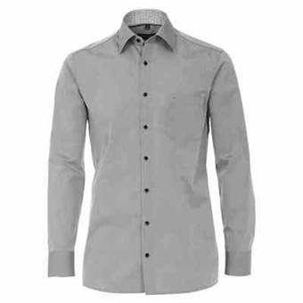 Pánská košile Casa Moda Comfort Fit popelínová stříbrná dlouhý rukáv vel. 48 - 56 (3XL - 7XL)