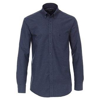 Pánská košile Casa Moda Comfort Fit Sport flanelová modrá dlouhý rukáv vel. 48 - 56 (3XL - 7XL)