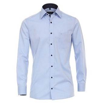 Pánská košile Casa Moda Fit modrá popelínová dlouhý rukáv vel. 50 - 56