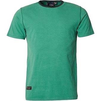 Pánské tričko elastické stretch NORTH 56°4 zelené s černým zdobeným lemem  3XL - 5XL krátký rukáv
