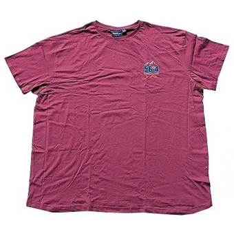 Pánské tričko NORTH 56°4 bordó s potiskem  5XL - 8XL krátký rukáv