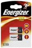 Baterie Energizer CR123,  CR123A,  CR17345,  DL123A,  EL123AP,  K123LA,  3V,  blistr 2ks