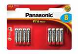 Baterie Panasonic PRO POWER AAA,  LR03,  mikrotužková,  1, 5V,  blistr 8 ks