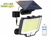 Solární LED svítidlo SLX-200 - pohybový senzor,  DO,  200 LED