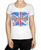 Dámské tričko Def Leppard - Union Jack bílé