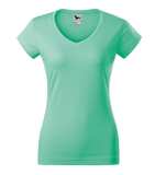 Dámské tričko modré /  mátová - peprmintová - Fit V-neck 162