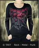 Dámské tričko s dlouhým rukávem Blood Rose - Spiral Direct
