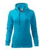 Mikina dámská tyrkysová - Trendy Zipper 411