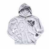 Mikina se zipem Metal Pandas - šedá