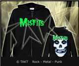Mikina se zipem Misfits - Skull Glow In The Dark