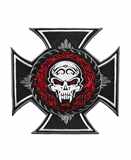 Nášivka - motorkářská - Vampire Skull Cross