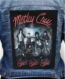 Nášivka na bundu Motley Crue - Girls,  Girls,  Girls