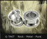 Náušnice - Piercing Tunel stříbrná ocel 10 - 14 mm