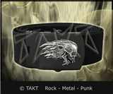 Opasek na kalhoty Metallica - Skull On Fire černý
