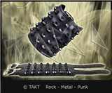 Pás na ruku kužele malé černé 5 řad