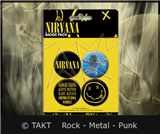 Placka se špendlíkem střední Nirvana - Logos sada 4 kusy