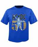 Tričko AC/ DC - Gold Fifty - modré