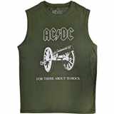 Tričko bez rukávů AC/ DC - For Those About To Rock - zelené