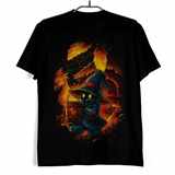 Tričko Fantasy čaroděj s ohnivými ptáky