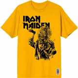 Tričko Iron Maiden - Est.  1975 Eddie Axe Graphic - žluté