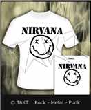 Tričko Nirvana - Smiley Logo černé bílé
